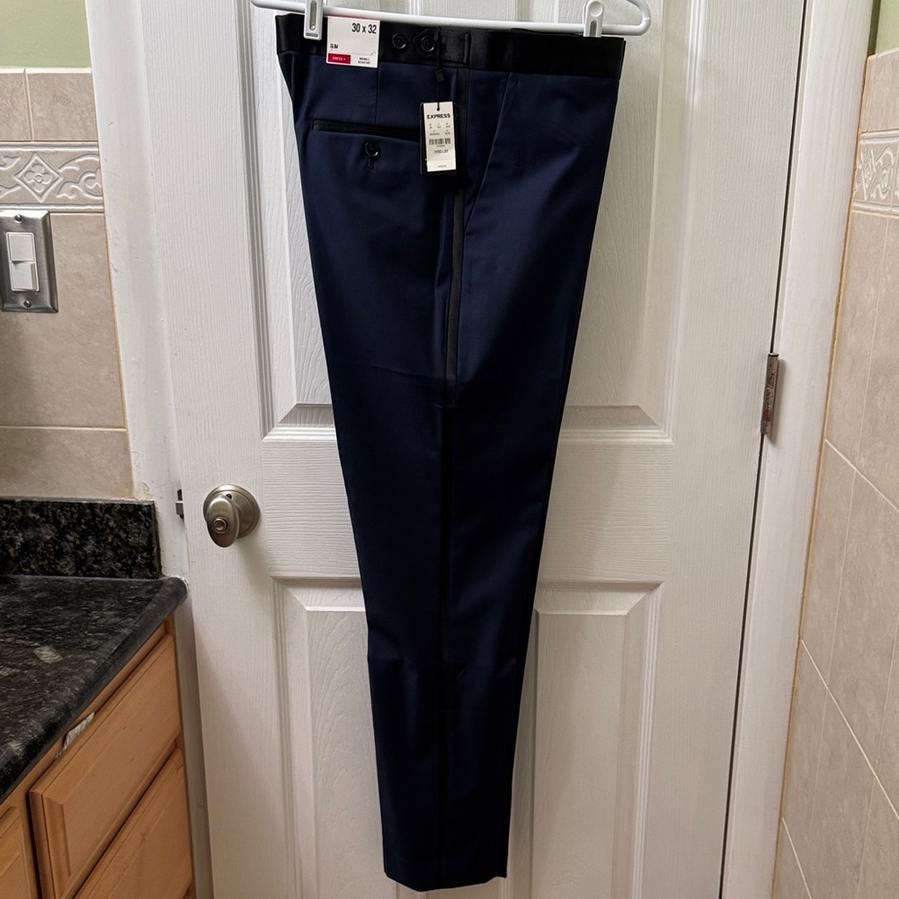 Express Men's Dark Blue Dress Pants
